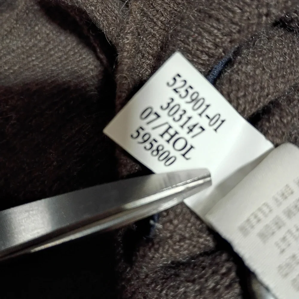Banana Republic Sweater Mens Large Mock Neck Brown Cotton Cashmere Angora